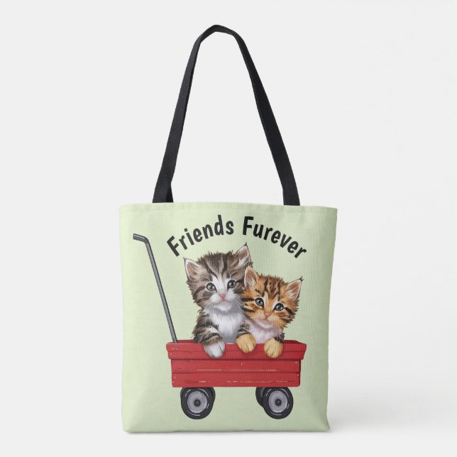 Cute Cartoon Cats Tote Bag (Back)