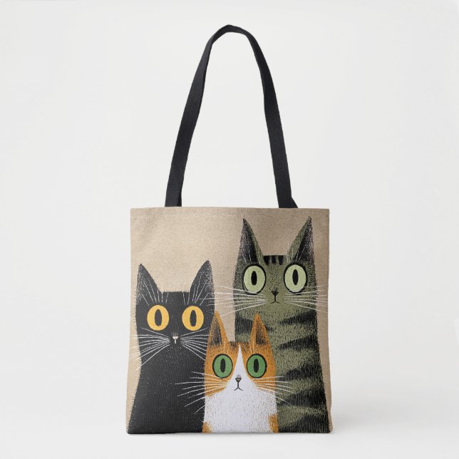 Cute Cartoon Cats Tote Bag (Front)
