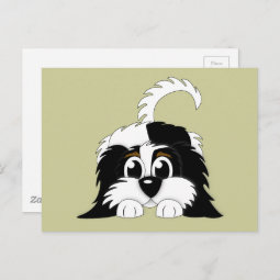 Cute Cartoon Cavachon Postcard | Zazzle