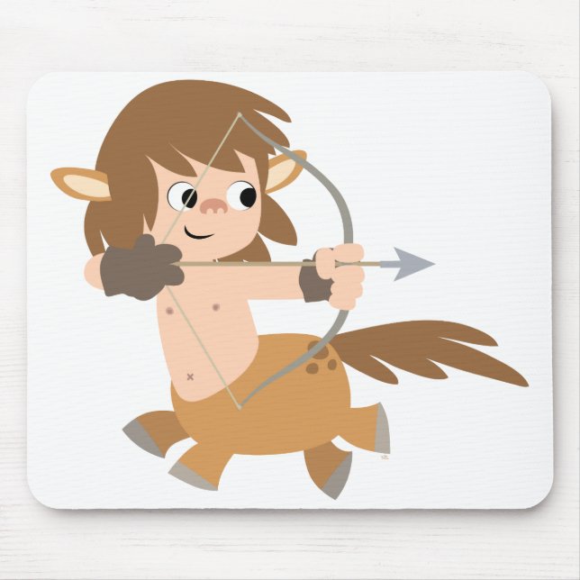 Cute Cartoon Centaur Sagittarius Mousepad (Front)