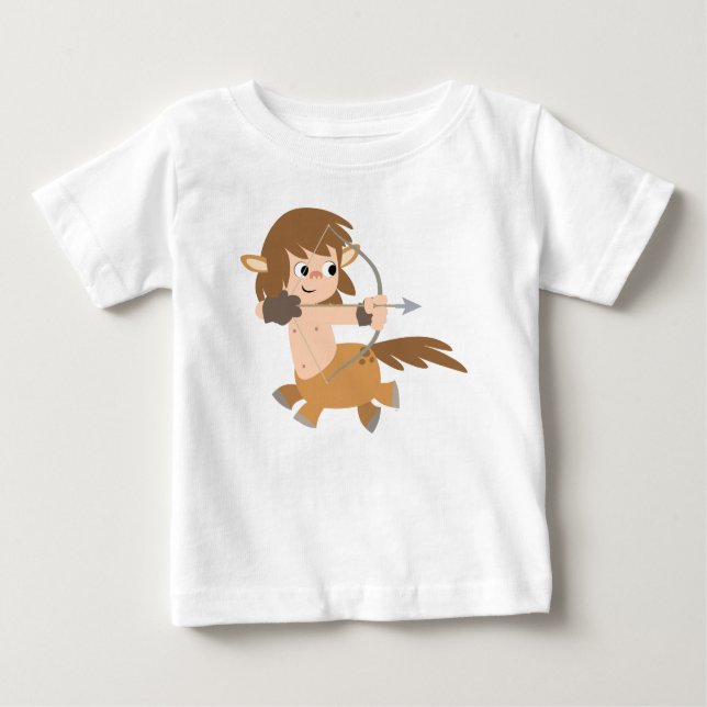 Cute Cartoon Centaur Sagittarius Ruffle T-Shirt (Front)
