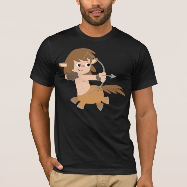 Cute Cartoon Centaur Sagittarius T-Shirt (Front)