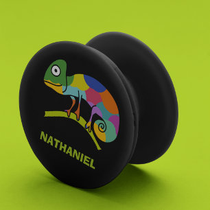 Cute, Cartoon Chameleon Personalized PopSocket