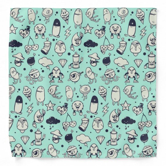 Cute Cartoon Character Bandana | Zazzle