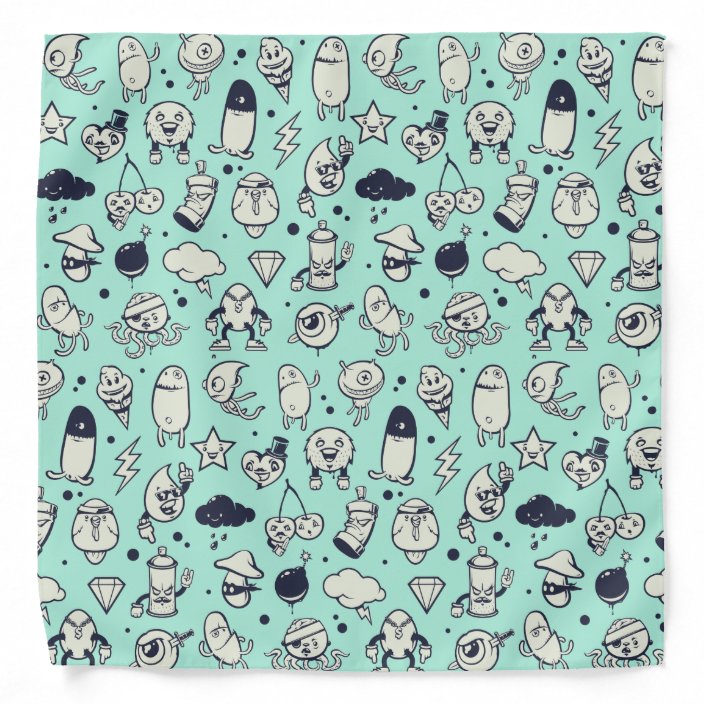 Cute Cartoon Character Bandana | Zazzle