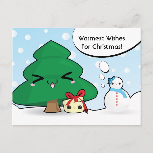 Cute cartoon characters Christmas card (Front)