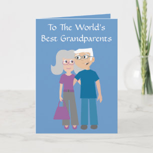 Cute Cartoon Characters Grandparents Day Card