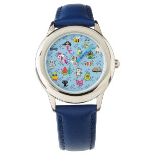 Cute Cartoon Characters Pattern For Kids Watch