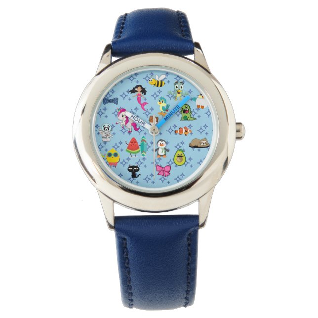 Cute Cartoon Characters Pattern For Kids Watch (Front)
