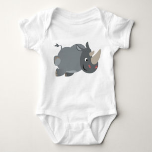 Cute Cartoon Charging Rhino Baby Apparel Baby Bodysuit