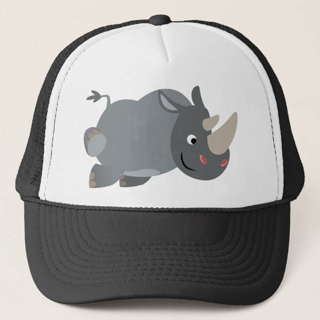 Cute Cartoon Charging Rhino Hat (Front)