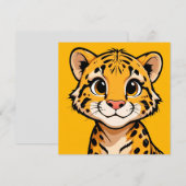 Cute Cartoon Cheetah Cub Illustration (Front/Back)