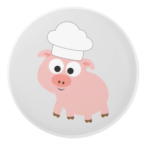 Cute Cartoon Chef Wearing a Chef Hat Ceramic Knob