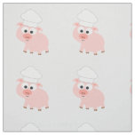 Cute Cartoon Chef Wearing a Chef Hat Fabric