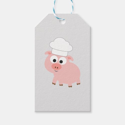 Cute Cartoon Chef Wearing a Chef Hat Gift Tags