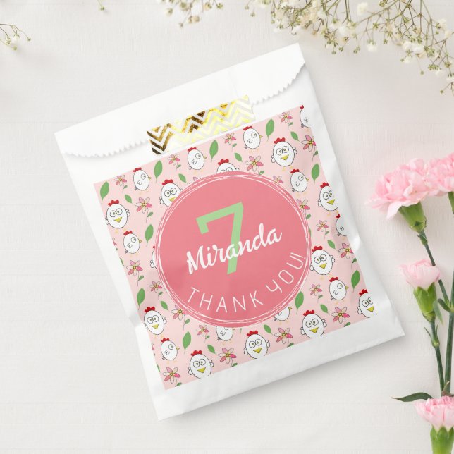 Cute Cartoon Chicken Illustration Favor Bag (Sealed)