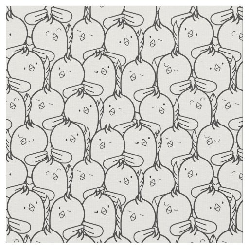 Cute cartoon chickens fabric 1