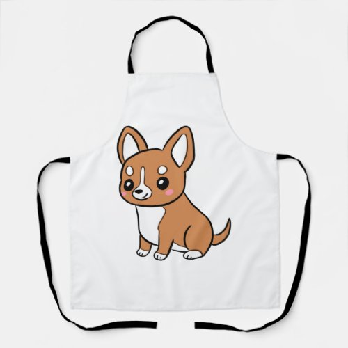 Cute cartoon chihuahua dog   apron