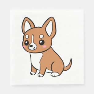 Cute cartoon chihuahua dog   napkins