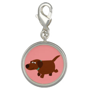 Cute Cartoon Chocolate Labrador Charm