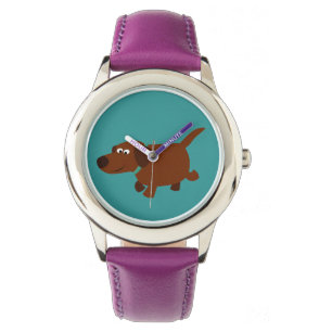 Cute Cartoon Chocolate Labrador Watch