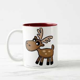 Cute cartoon chocolate Moose from Canada Mug