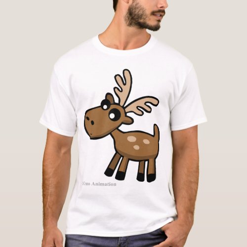 Cute cartoon chocolate Moose from Canada T Shirt