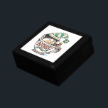Cute Cartoon Christmas Elf Sleeping in a Tea Cup Keepsake Box<br><div class="desc">Vintage illustration cartoon Christmas holiday clipart featuring an elf asleep in a large tea cup. This cute little boy elf is wearing a striped hat with a fuzzball on the end and pointy shoes. The word Noel written on the side.</div>