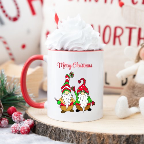 Cute Cartoon Christmas Gnomes Mug