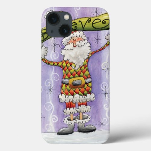 Cute Cartoon Christmas I Believe in Santa Claus iPhone 13 Case