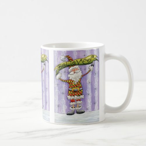 Cute Cartoon Christmas I Believe in Santa Claus Coffee Mug