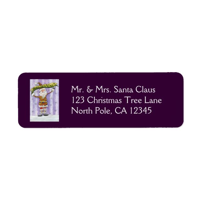 Cute Cartoon Christmas, I Believe in Santa Claus Label (Front)