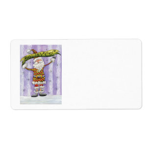 Cute Cartoon Christmas, I Believe in Santa Claus Label