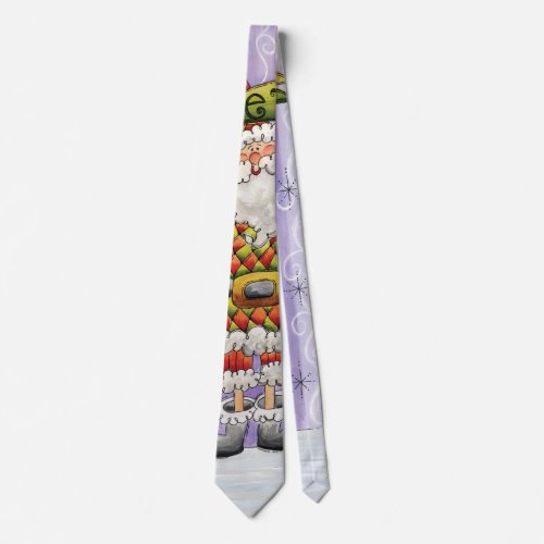 Cute Cartoon Christmas I Believe in Santa Claus Tie