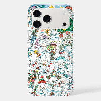 Cute Cartoon Christmas Polar Bear Penguin Party iPhone 17 Pro Max Case