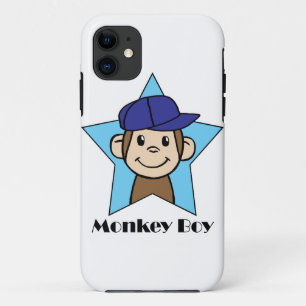 Cute Cartoon Clip Art Happy Monkey in Star w Hat iPhone 11 Case