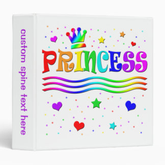Cute Cartoon Clip Art Rainbow Princess Tiara Binder