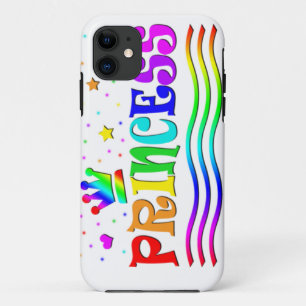 Cute Cartoon Clip Art Rainbow Princess Tiara iPhone 11 Case
