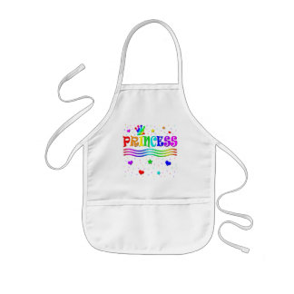 Cute Cartoon Clip Art Rainbow Princess Tiara Kids' Apron