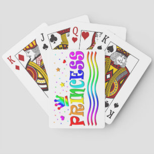 Cute Cartoon Clip Art Rainbow Princess Tiara Poker Cards