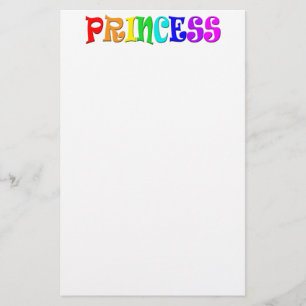 Cute Cartoon Clip Art Rainbow Princess Tiara Stationery