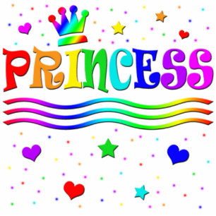 Cute Cartoon Clip Art Rainbow Princess Tiara Statuette