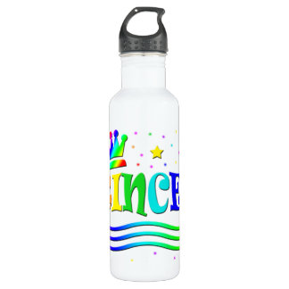 Cute Cartoon Clip Art Rainbow Princess Tiara Water Bottle