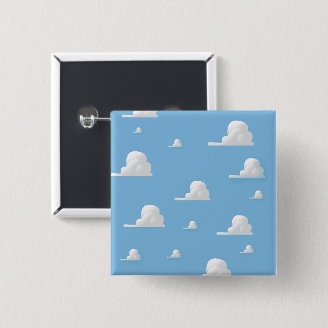 Cute cartoon cloud pattern button (Front & Back)