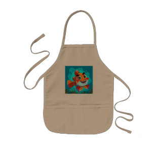 Cute Cartoon Clownfish Sea Life Kids Khaki Apron