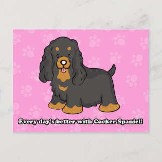 Cute Cartoon Cocker Spaniel Postcard