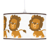 Cute Cartoon Content Lion Pendant Lamp (Back)