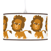 Cute Cartoon Content Lion Pendant Lamp (Left)