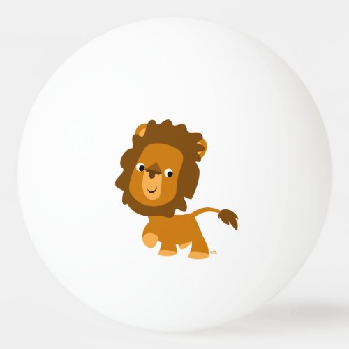 Cute Cartoon Content Lion Ping Pong Ball