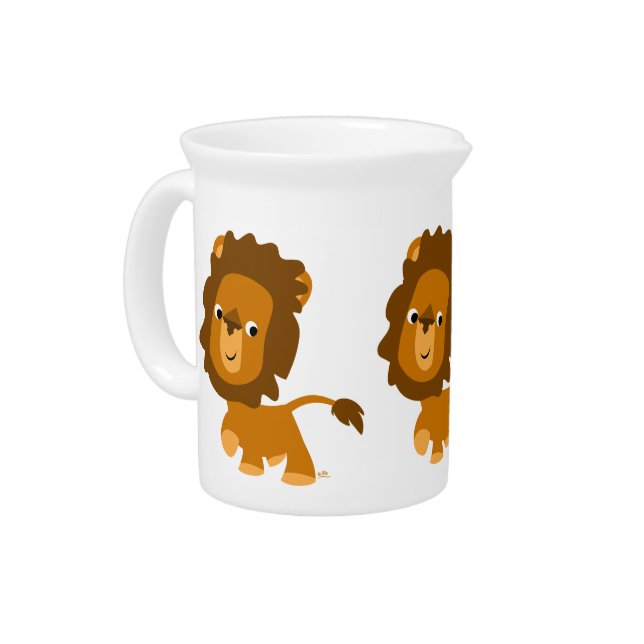 Cute Cartoon Content Lion Pitcher (Left)